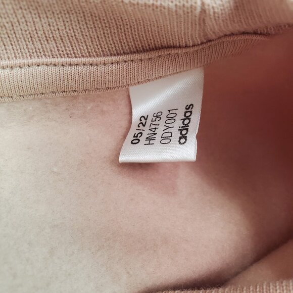 adidas Stadium Fleece Badge of Sport Crew Sweatshirt Beige Loose Fit Mens Sz XL - Picture 15 of 16